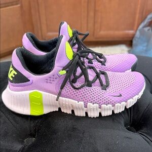 Nike Purple and Neon Green Athletic Shoes Metcon Sz 7